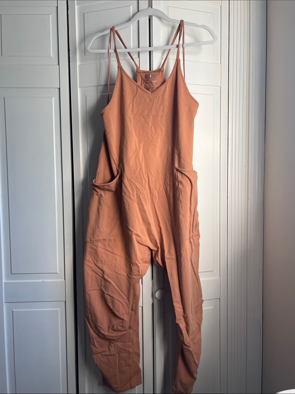 FP Movement by Free People Rust-Coral Strappy Jumpsuit